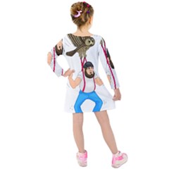 Kids  Long Sleeve Velvet Dress 
