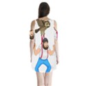 Shoulder Cutout Velvet One Piece 