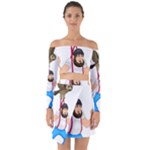 E8epcq3x0achi-l Off Shoulder Top with Skirt Set