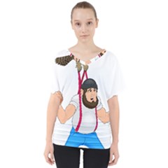 V-Neck Dolman Drape Top 
