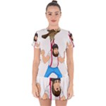 E8epcq3x0achi-l Drop Hem Mini Chiffon Dress