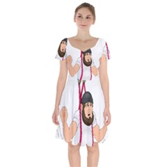 Short Sleeve Bardot Dress 
