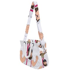 Rope Handles Shoulder Strap Bag 