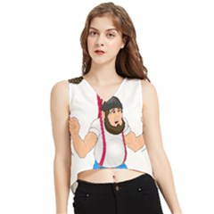 V-Neck Cropped Tank Top 