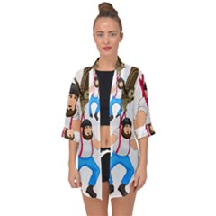 Open Front Chiffon Kimono 