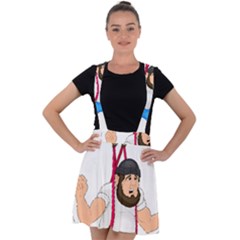 Velvet Suspender Skater Skirt 
