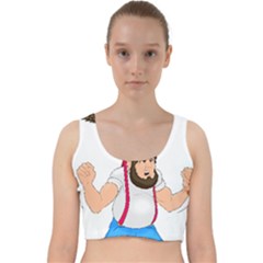 Velvet Racer Back Crop Top 