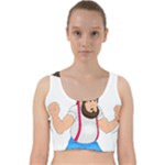 E8epcq3x0achi-l Velvet Racer Back Crop Top