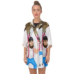 Half Sleeve Chiffon Kimono 