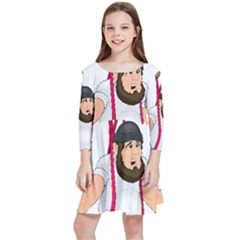 Kids  Quarter Sleeve Skater Dress 