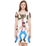 E8epcq3x0achi-l Inside Out Cap Sleeve Dress