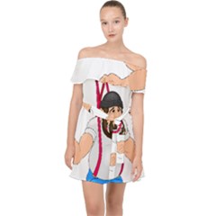 Off Shoulder Chiffon Dress 