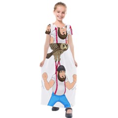Kids  Short Sleeve Maxi Dress 
