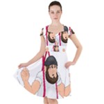 E8epcq3x0achi-l Cap Sleeve Midi Dress