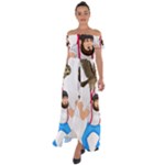 E8epcq3x0achi-l Off Shoulder Open Front Chiffon Dress