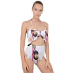 E8epcq3x0achi-l Scallop Top Cut Out Swimsuit