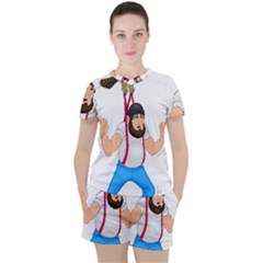 Women s Mesh T-Shirt and Shorts Set 