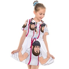 Kids  Short Sleeve Shirt Dress 