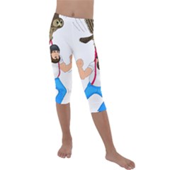 Kids  Lightweight Velour Capri Leggings  