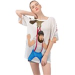 E8epcq3x0achi-l Oversized Chiffon Top
