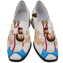 Women s Chunky Heel Loafers 