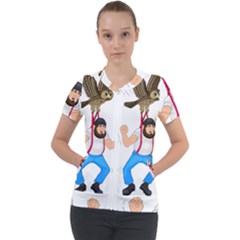 Short Sleeve Zip Up Jacket 