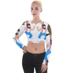 E8epcq3x0achi-l Long Sleeve Cropped Velvet Jacket