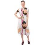 E8epcq3x0achi-l Keyhole Neckline Chiffon Dress