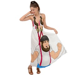 Backless Maxi Beach Dress 