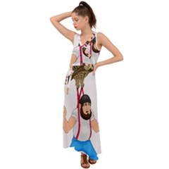V-Neck Chiffon Maxi Dress 