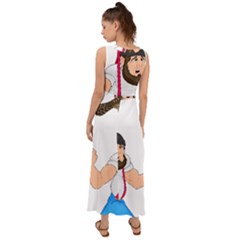 V-Neck Chiffon Maxi Dress 