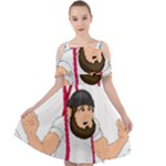 E8epcq3x0achi-l Cut Out Shoulders Chiffon Dress