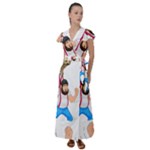 E8epcq3x0achi-l Flutter Sleeve Maxi Dress