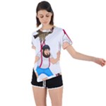 E8epcq3x0achi-l Asymmetrical Short Sleeve Sports Tee