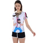 E8epcq3x0achi-l Back Circle Cutout Sports Tee
