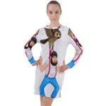 E8epcq3x0achi-l Long Sleeve Hoodie Dress