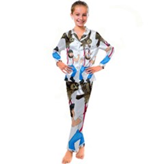 Kids  Satin Long Sleeve Pajamas Set 