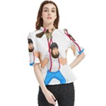 E8epcq3x0achi-l Frill Neck Blouse