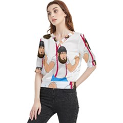 Quarter Sleeve Blouse 