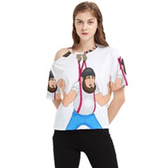 One Shoulder Cut Out T-Shirt 