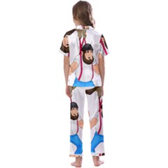 Kids  Satin Short Sleeve Pajamas Set 