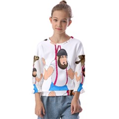 Kids  Cuff Sleeve Top 
