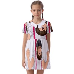 Kids  Asymmetric Collar Dress 