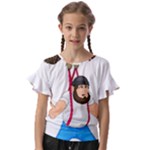 E8epcq3x0achi-l Kids  Cut Out Flutter Sleeves