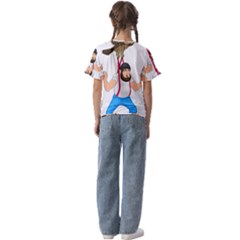 Kids  Cuff Sleeve Scrunch Bottom T-Shirt 
