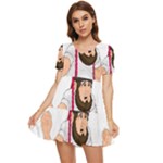 E8epcq3x0achi-l Tiered Short Sleeve Mini Dress