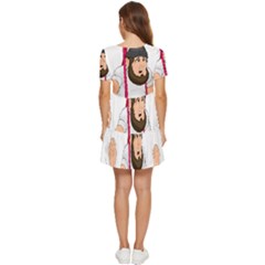 Tiered Short Sleeve Babydoll Dress 