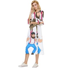 Double Cuff Midi Dress 