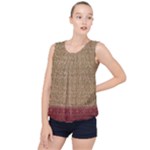 IKAT057 Bubble Hem Chiffon Tank Top