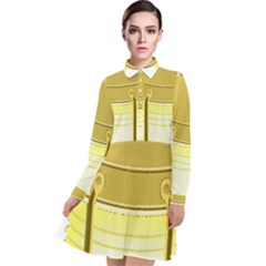 Long Sleeve Chiffon Shirt Dress 